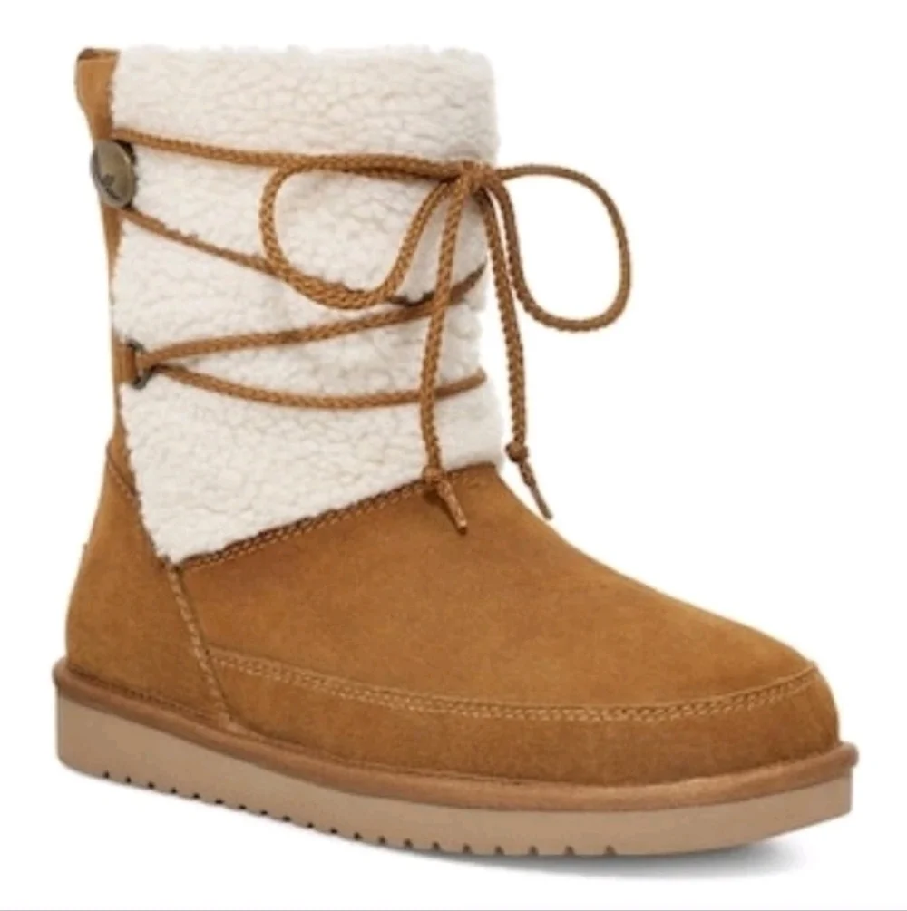 Koolaburra Ugg Junior Girls Tan Michon Short Shearling Warm Winter Boots 3